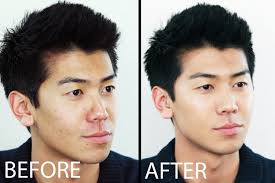 Male make up before and after